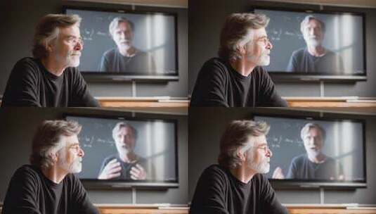 专家学者线上研讨学术交流高清在线视频素材下载