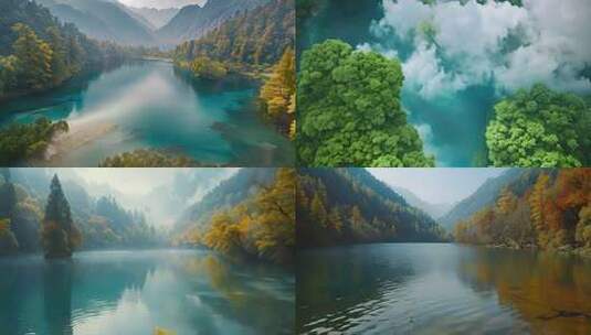 九寨沟 九寨沟素材高清在线视频素材下载
