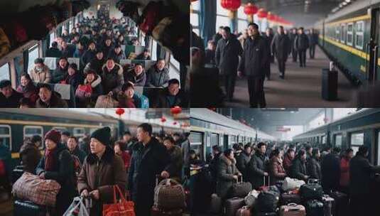 火车车厢内乘客欢乐场景高清在线视频素材下载