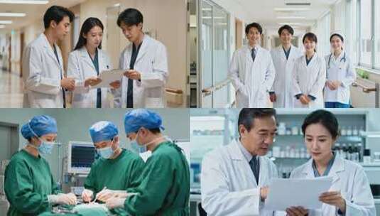 医院医生团队开会护士患者病人ai素材原创高清在线视频素材下载