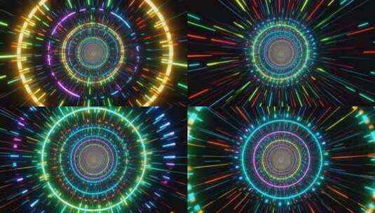 动感彩色光线隧道背景素材高清在线视频素材下载