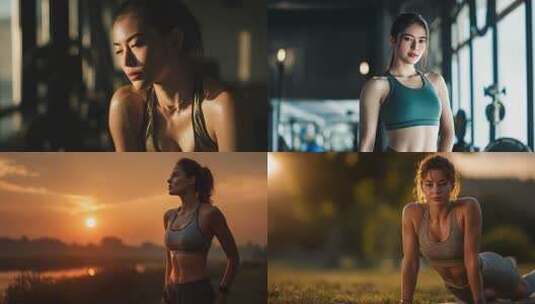 都市女性健身活力瞬间高清在线视频素材下载