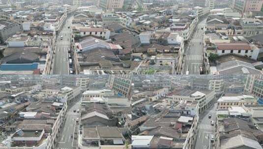 广东省江门市台山市台城历史文化街区航拍高清在线视频素材下载