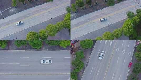 警车白天巡逻出警高清在线视频素材下载