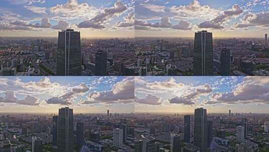 上海徐汇滨江西岸艺术中心CBD航拍高清在线视频素材下载