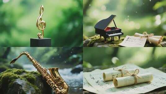 五线谱音乐乐器音符小提琴音符音乐音符音乐高清在线视频素材下载