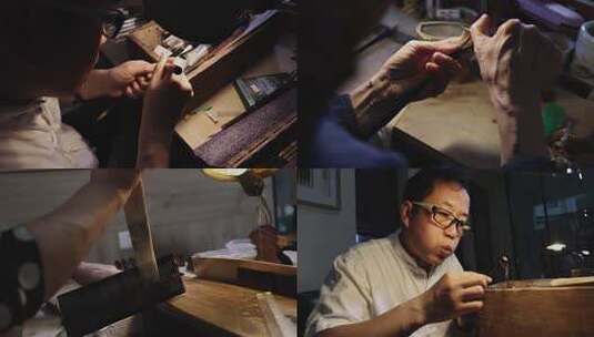 毛笔手工制作高清在线视频素材下载