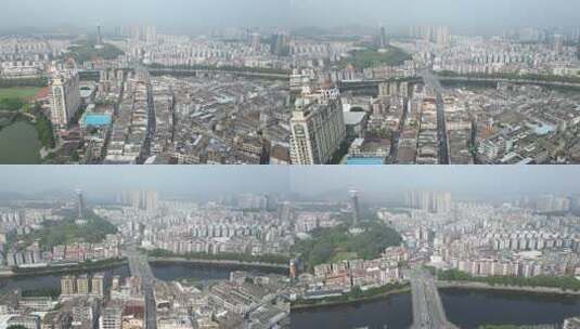 广东省江门市台山市台城历史文化街区航拍高清在线视频素材下载