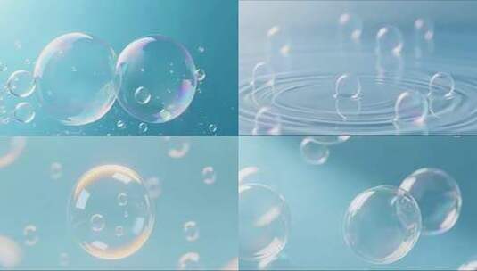水滴气泡的纯净世界合集高清在线视频素材下载