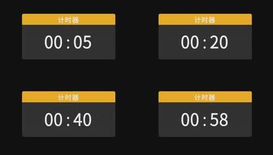 4K1分钟数字时钟高清在线视频素材下载