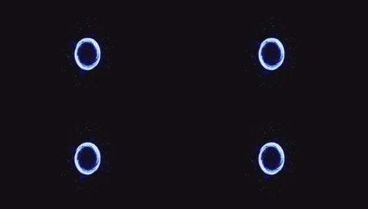 蓝色光效圆环动画素材高清在线视频素材下载