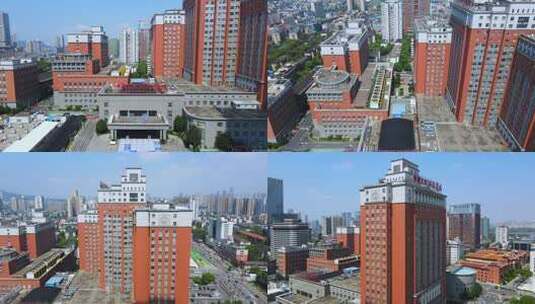 中南大学湘雅医院航拍4k多镜头高清在线视频素材下载