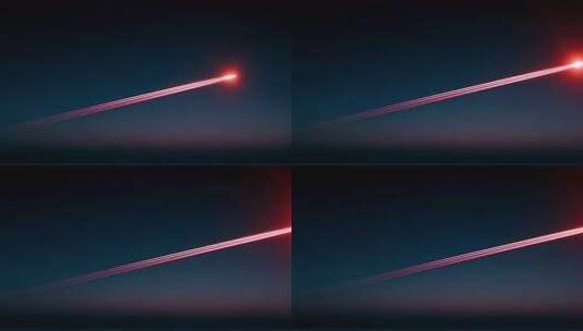红色光束夜空划过科技创新高清在线视频素材下载