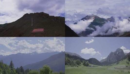 壮丽自然景观与山脉云海高清在线视频素材下载