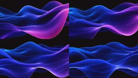 蓝色抽象动感波浪背景高清在线视频素材下载