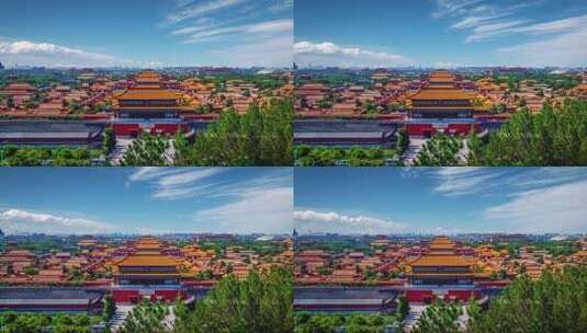 故宫全景中轴线延时高清在线视频素材下载