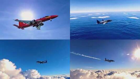 中国空军战斗机军事飞机ai素材原创歼高清在线视频素材下载