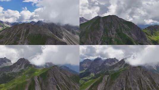 高山森林山脉蓝天白云阳光唯美大自然高清在线视频素材下载