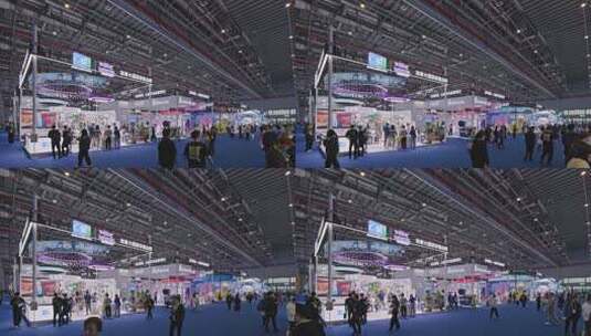 第八届进博会2.2医疗器械及医药保健展区高清在线视频素材下载