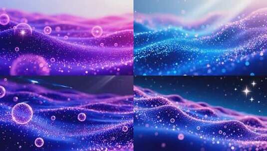 抽象梦幻渐变粒子海洋合集4K高清在线视频素材下载