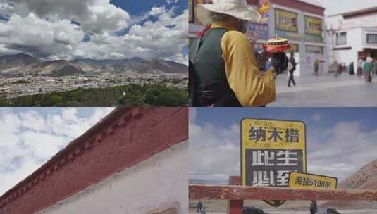 西藏拉萨人文唯美镜头布达拉宫八廓街纳木错高清在线视频素材下载