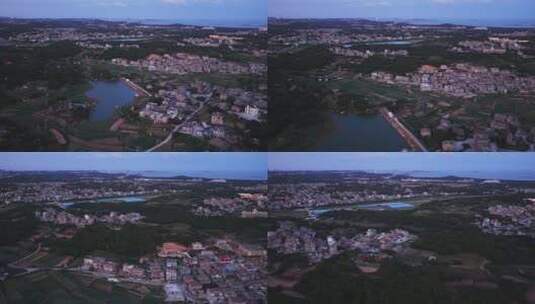 航拍月光下的福建平潭岛坛南湾平潭岛夜景高清在线视频素材下载