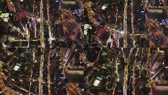香港维多利亚港夜景航拍高清在线视频素材下载