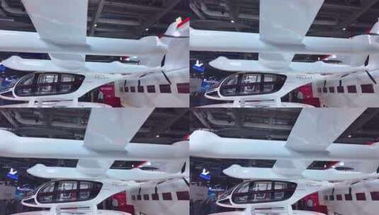 上海第八届 进博会私人飞机展高清在线视频素材下载