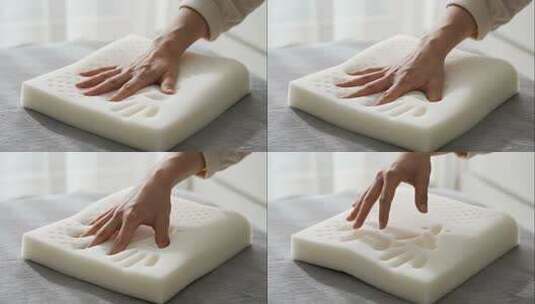 双十一慢回弹记忆棉柔软舒适生活画面高清在线视频素材下载