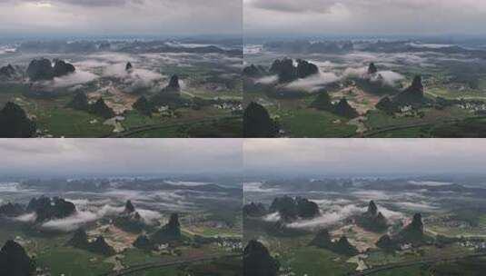 十里画廊，云雾延时航拍，文旅宣传高清在线视频素材下载