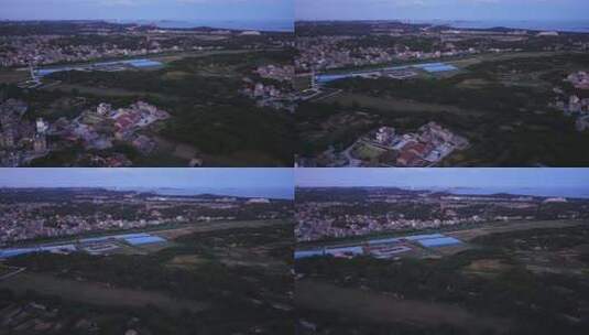 航拍月光下的福建平潭岛坛南湾平潭岛夜景高清在线视频素材下载