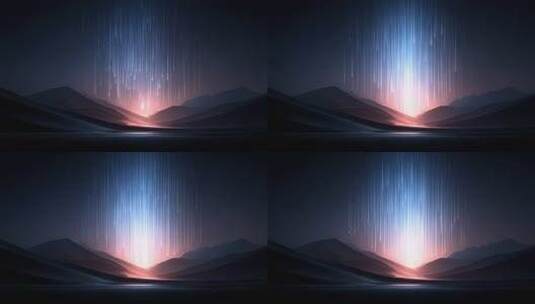 群星闪耀山谷夜空光芒四射高清在线视频素材下载