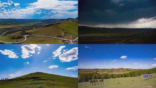 坝上云中草原 雨后云中草原【延时】高清在线视频素材下载