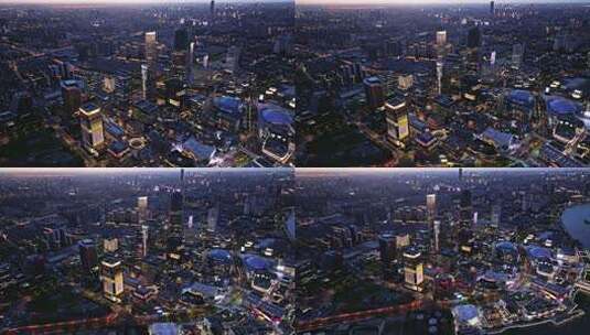 上海徐汇滨江西岸艺术中心CBD航拍高清在线视频素材下载