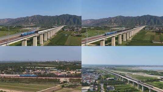 浩吉铁路穿越大山【运煤专线】3高清在线视频素材下载