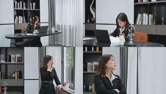 职场女性努力工作创业励志高清在线视频素材下载