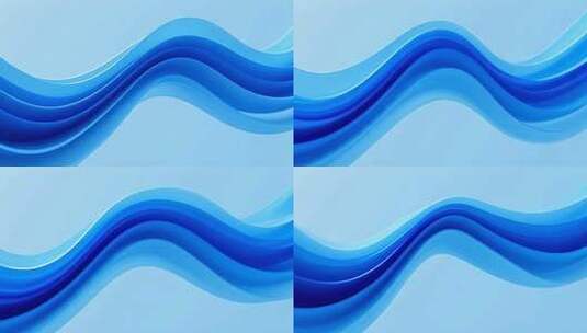 蓝色动感波浪抽象背景素材高清在线视频素材下载