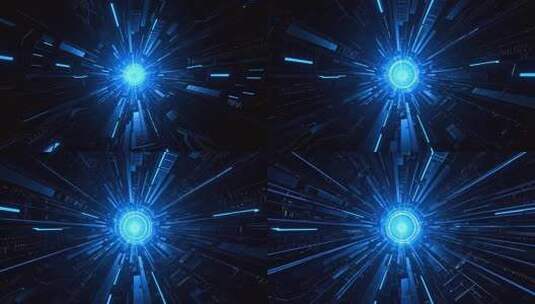 科技感蓝色隧道背景素材高清在线视频素材下载