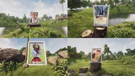 优雅自然幻灯片高清AE视频素材下载