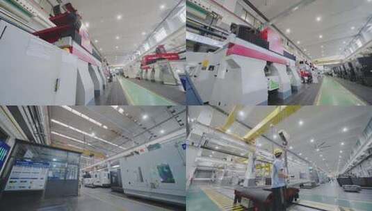 高端的汽车注塑模具车间塑料零部件冲压机床高清在线视频素材下载