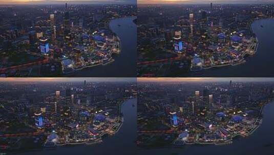 上海徐汇滨江西岸艺术中心CBD航拍高清在线视频素材下载