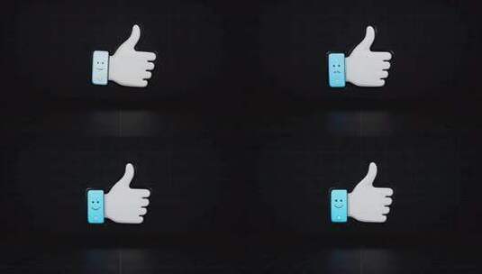 卡通大拇指点赞动画素材高清在线视频素材下载