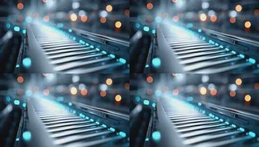 工业传送带稳定高效运行高清在线视频素材下载