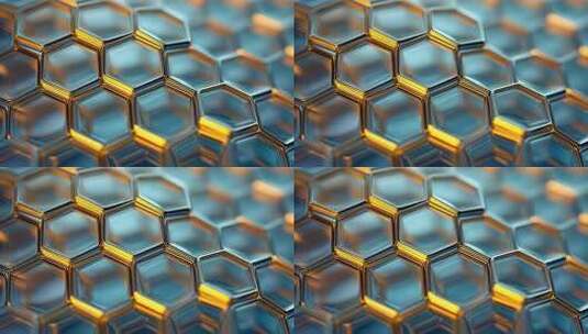 六边形3D渲染抽象背景素材高清在线视频素材下载
