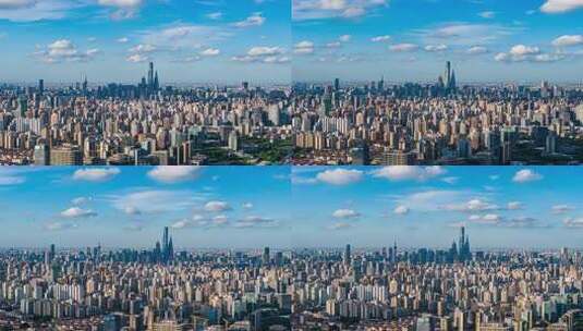 上海徐汇西岸龙华航拍延时水晶天高清在线视频素材下载