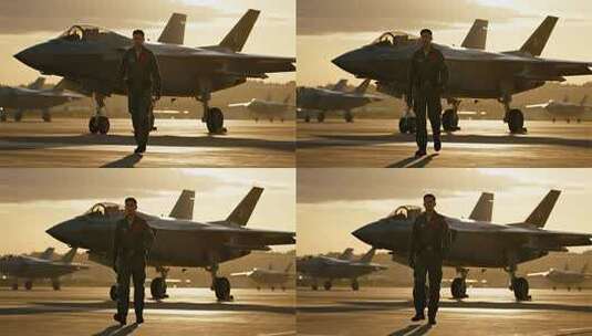 战斗机飞行员空军航展视频高清在线视频素材下载