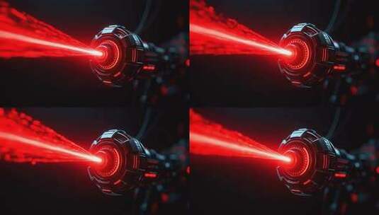 科技感红色激光发射素材高清在线视频素材下载