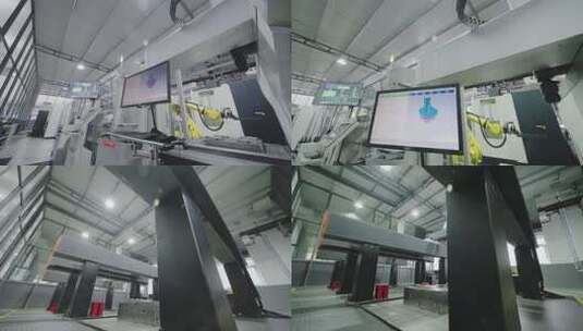 高端的汽车注塑模具车间塑料零部件冲压机床高清在线视频素材下载