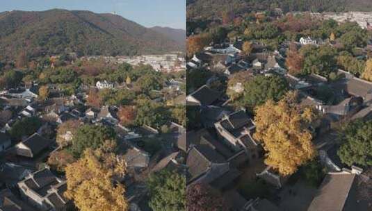惠山古镇秋冬航拍08_uhd_30fps高清在线视频素材下载