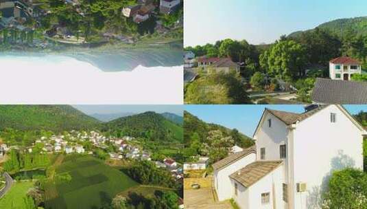 乡村白墙房屋自然风光高清在线视频素材下载